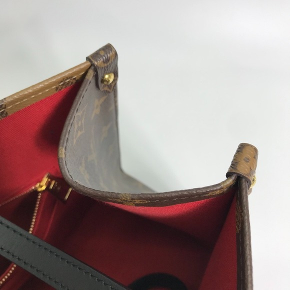 Louis Vuitton Monogram On The Go MM Tote Bag Brown - Picture 8 of 8